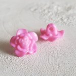 Fancy buttons, children, babies Flower pattern N°03-06 Pink