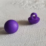 Fancy buttons, children, babies Half ball pattern N°04-08 Purple