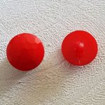 Fancy buttons, children, babies Flat faceted pattern N°05-05 Red