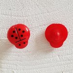 Fancy buttons, children, babies Ladybird pattern N°01-04 Red