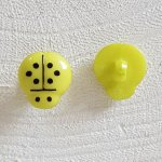 Fancy buttons, children, babies Ladybird pattern N°01-05 Light green