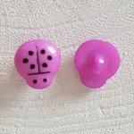 Fancy buttons, children, babies Ladybird pattern N°01-11 Purple