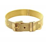 Stainless Steel Bracelet 10 mm Gold