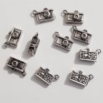 Camera charm N°03 Silver x 10 pieces