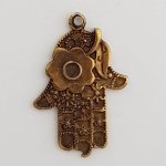 Hamsa hand shape charm N°03 Bronze