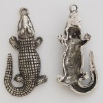 Crocodile Charm N°01 ZAMAK (SILVER PLATED)