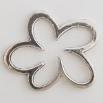 Flower charm Metal N°004 Silver