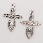 Flower charm Metal N°028 Silver