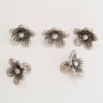 Silver Flower Charm N°038