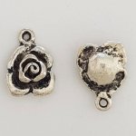 Flower charm Metal N°045 Silver