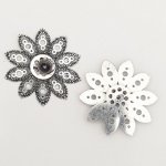 Flower charm Metal N°059 Silver