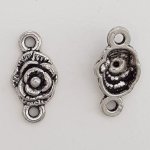 Flower charm Metal N°069 Silver