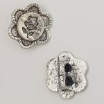 Flower charm Metal N°084 Silver