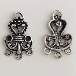 Flower charm Metal N°089 Silver