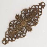 Flower Charm Metal N°098 Bronze Engraving