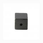 10 Wooden Beads Cube / Square 10 mm Black