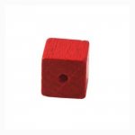 10 Wooden Beads Cube / Square 10 mm Red