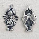 Childrens charm N°51 Girl Silver