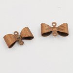 Charm Node No. 19 bow tie charm ribbon metal copper