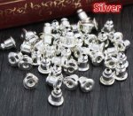 10 Earring pushers silver plated
