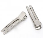 Set of 30 alligator clips - silver color 47 mm x 12 mm.