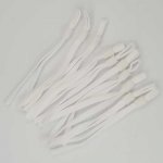 10 White elastic cord bands with adjustable buckle for mask attachment. N°02.