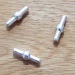 Hollow Pvc cord clasp 5 mm silver