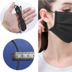 Elastic mask Polyester round 2.5 mm Black