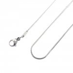 Necklace N°09 in stainless steel snake mesh of 51 cm