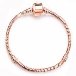 European Clip Bracelet 17cm Smooth Gold Clasp