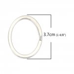 Key ring oval shape Stainless steel 37 x 29 mm