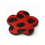 Red Fur Flower 30x30mm x 1