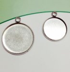 Cabochon holder 20 mm Stainless steel N°05 closed ring