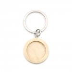 Support cabochon Key ring 20 mm Wood N°01