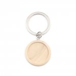 Support cabochon Key ring 25 mm Wood N°01