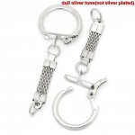 Silver metal key ring 6.2 cm