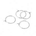 Silver Creole Earring Holder Stainless Steel N°03-20 mm x 5 pairs