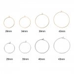 Gold plated stainless steel Creole earring holder N°03-20 mm x 5 pairs