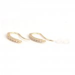 Earring holder N°31 18K Gold plated hook and Transparent Strass