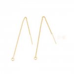 Earring holder N°27-02 18K gold plated chain
