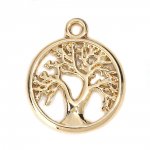 Golden tree of life charm N°01