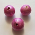 Round Bead Papier Maché GT 30mm Fushia