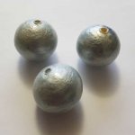 Round Pearl Paper Mache GT 30mm Grey Blue