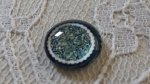 round glass cabochon 12mm flower 030 