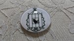 round glass cabochon 10mm birds 023 