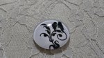 round glass cabochon 10mm birds 022 