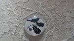 round glass cabochon 10mm birds 017 