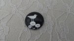 round glass cabochon 10mm birds 012 