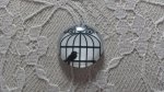 round glass cabochon 10mm birds 007 