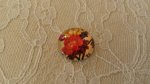 round glass cabochon 20mm flower 01-052 